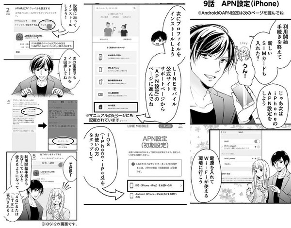 APN設定を漫画で説明