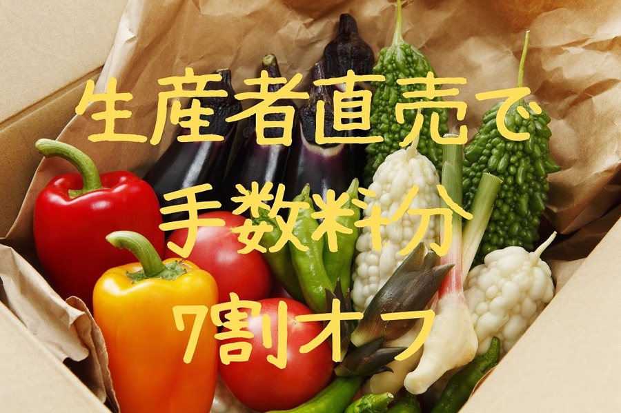 生産者直売で手数料分7割オフ