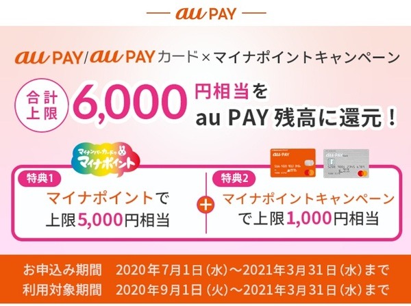 au PAYのマイナポイント追加特典