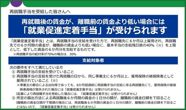 就業促進定着手当