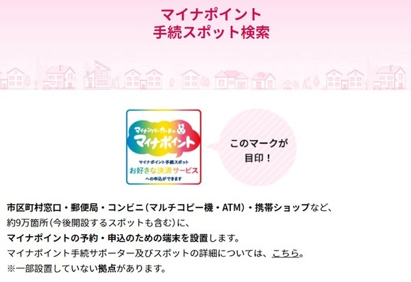 マイナポイント手続スポット検索