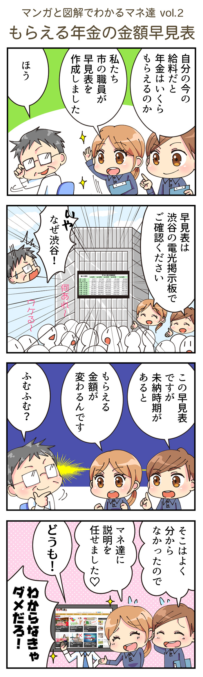 【4コマ漫画】私は年金いくらもらえる？　未納者は金額が激減するので注意