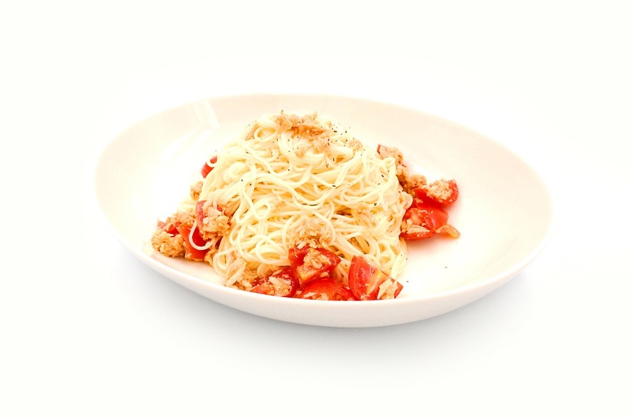 トマトツナそうめん