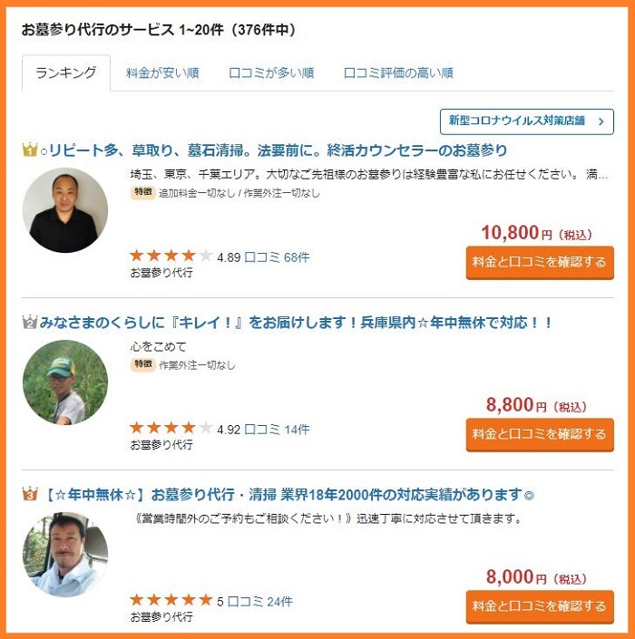 お墓参り代行サービス