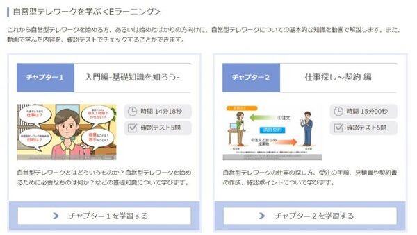 自営型テレワークを学ぶ＜Eラーニング＞