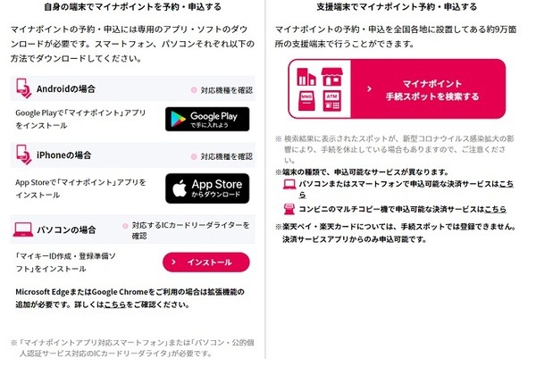 マイナポイントアプリ