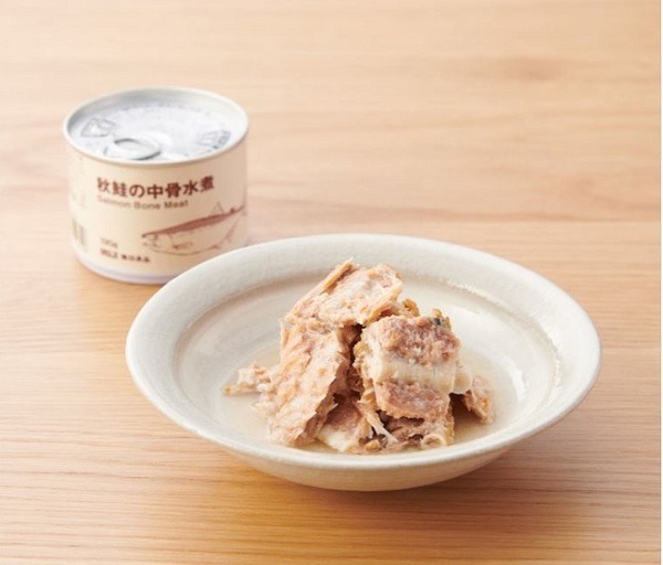 秋鮭中骨水煮