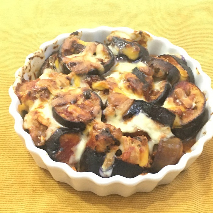 サバ缶とナスのチーズ焼き