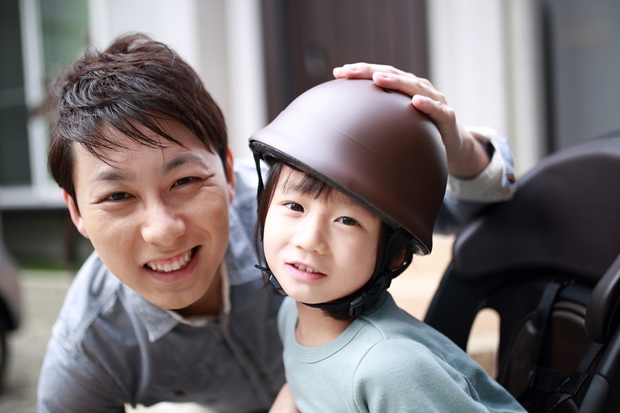 ヘルメットはポイントで