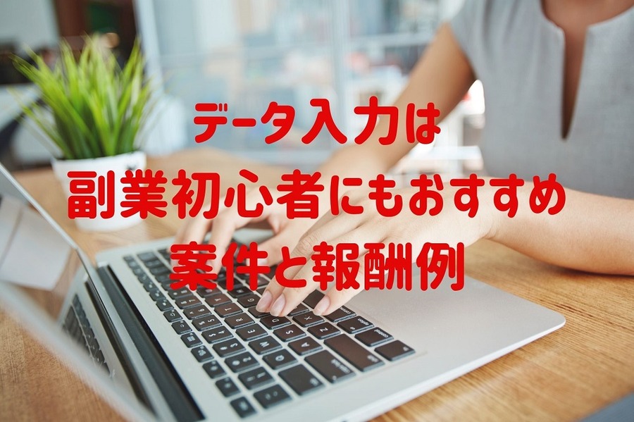 データ入力は副業初心者にもおすすめ、案件と報酬例