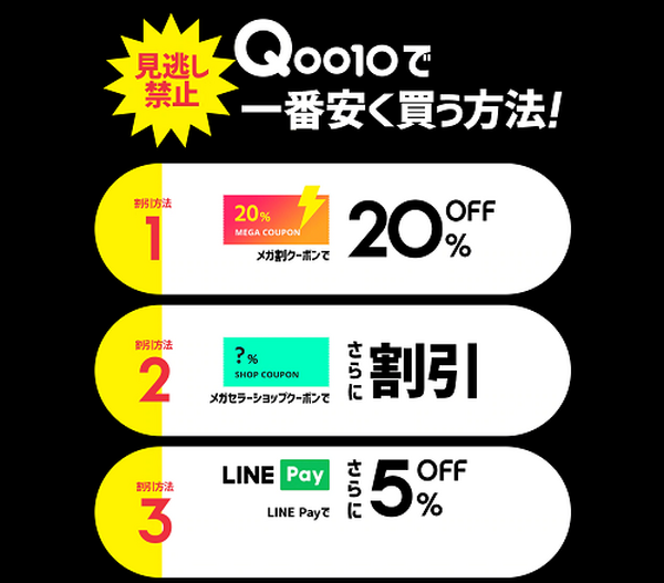q10ですごいセールなのにさらにお得になるって