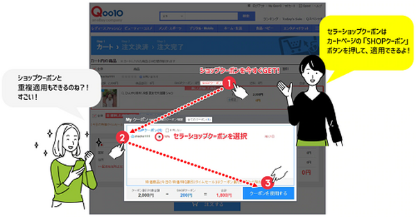 q10のセールはクーポンの重複も可能