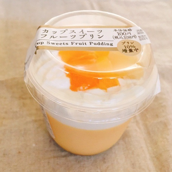 ローソンストア100のカップスイーツフルーツプリン