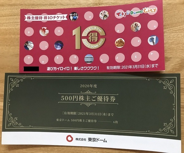 東京ドームの株主優待