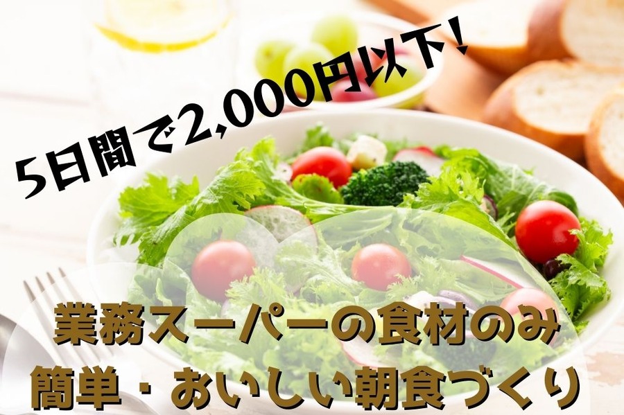 5日間で2,000円以下！