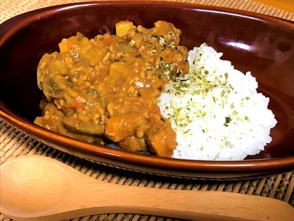 カフェ風のキーマカレー