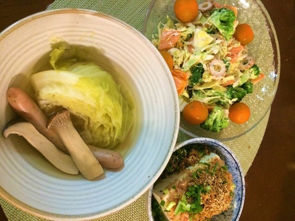 ソーセージとキャベツのポトフ