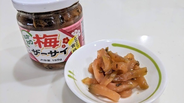 おかわり梅ザーサイのコリコリ食感がおいしい