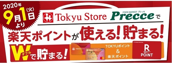 東急ストアで楽天ポイントがたまる