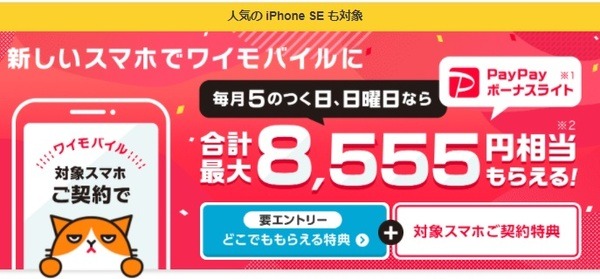 契約の際には、キャンペーンを活用