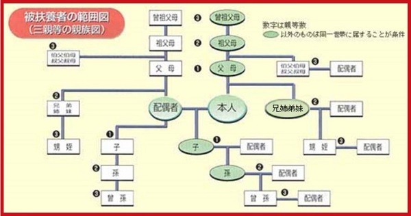 被扶養者の範囲図