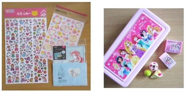 100均でキャラクター文具を買う1