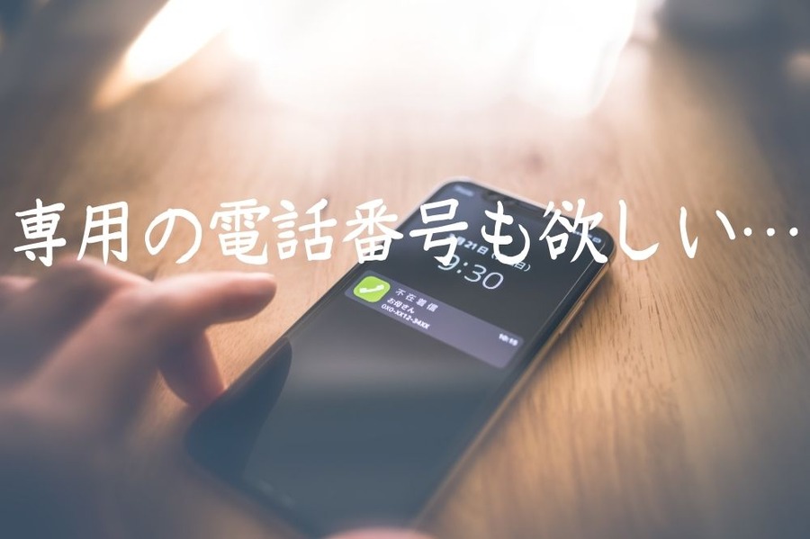 自分専用電話番号も欲しい…のコピー