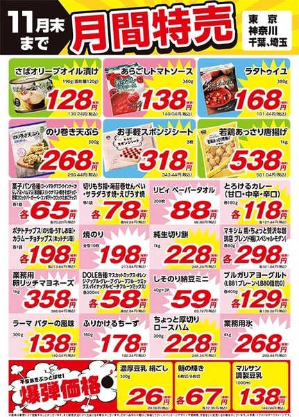南関東の月間特売チラシ
