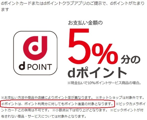 ポイント利用分に対してもポイントが貯まる