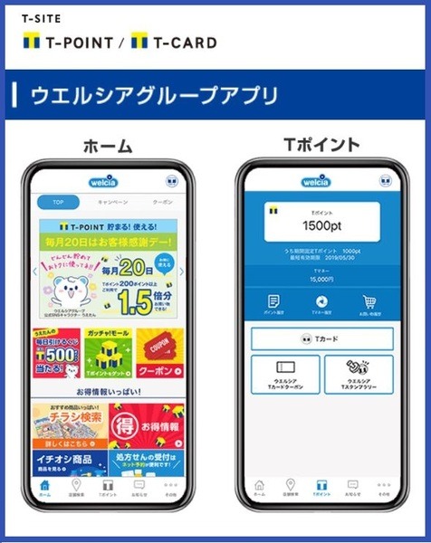 ウエルシアグループアプリ