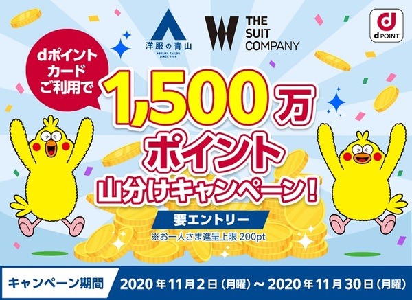 dポイントカード提示で1,500万ポイント山分け