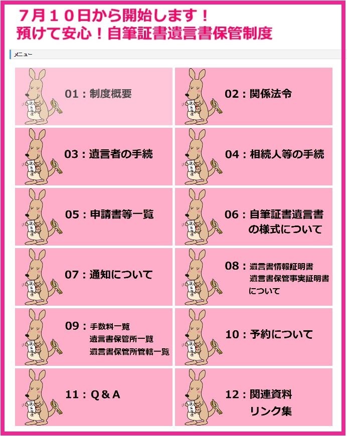 自筆証書遺言書保管制度