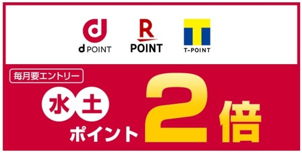 水・土ポイント2倍