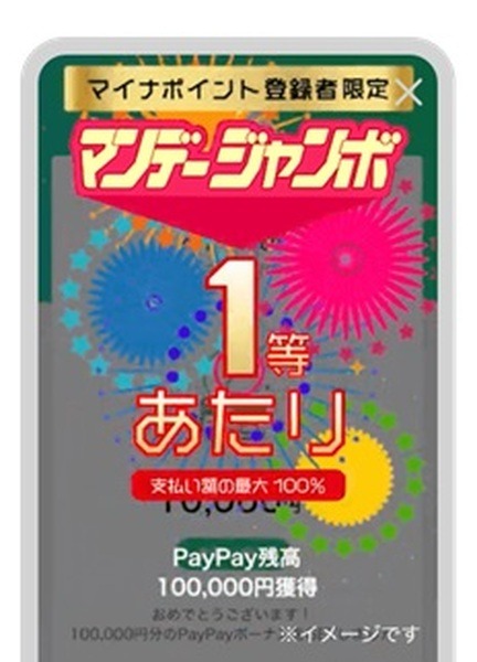 【マイナポイント × PayPay】最大100％のボーナスポイントがつく　「マンデージャンボ」について詳しく解説