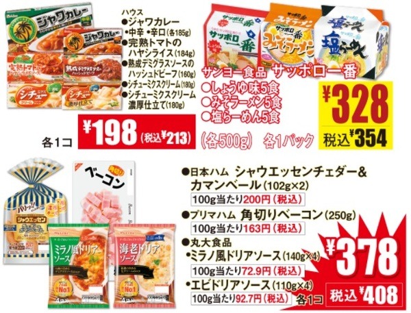 対象商品の一部