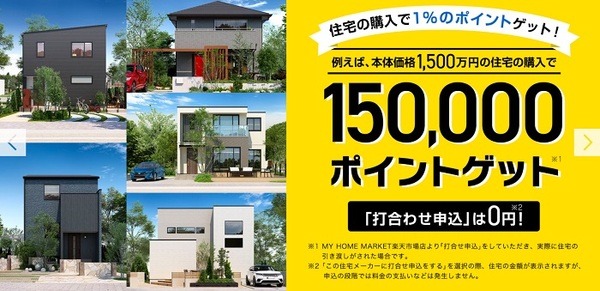 楽天市場で家を買えば楽天ポイント獲得