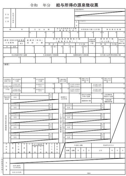 給与所得の源泉徴収票