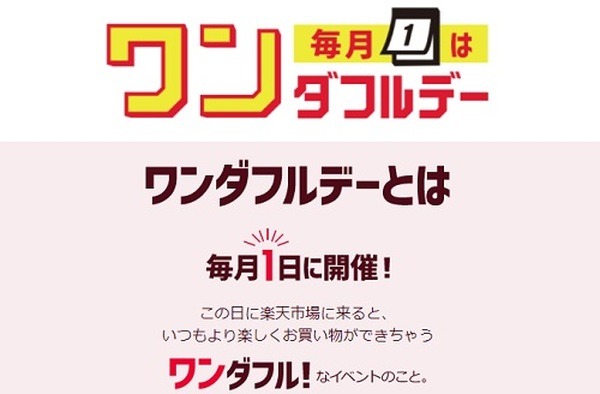 【楽天市場】毎月1日は「ワンダフルデー」　注意点とお得な活用法