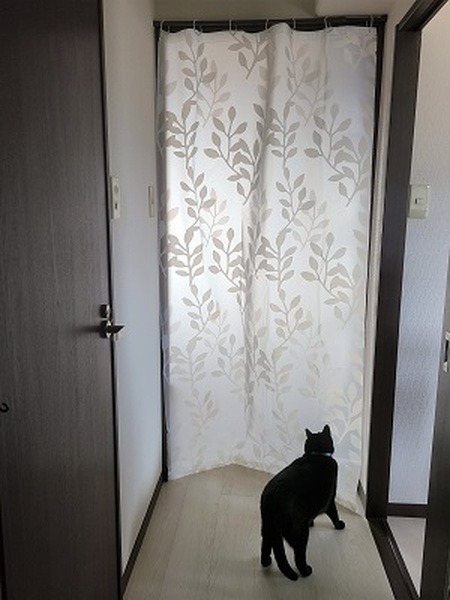ドアの前にかけた状態