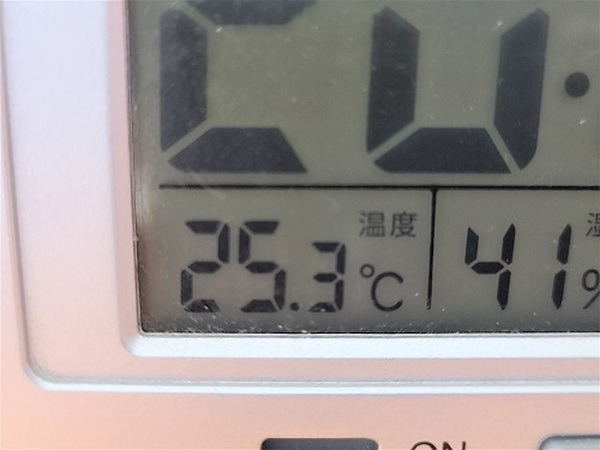 リビング中央の気温