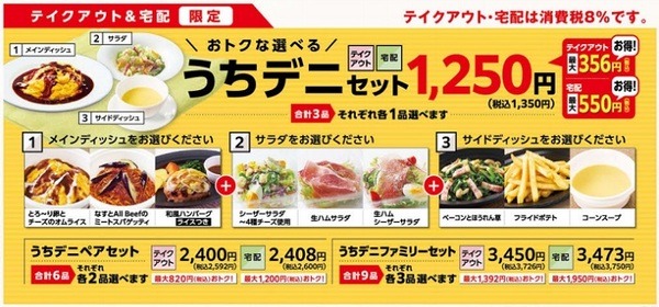 「うちデニセット」も注文可能