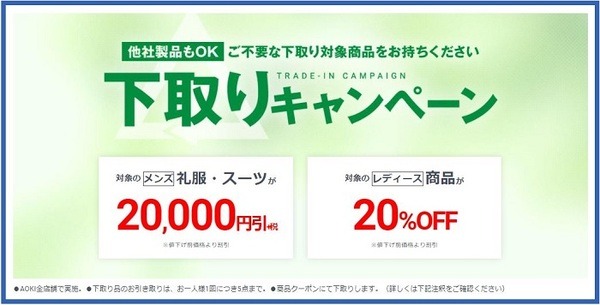 AOKIの下取り