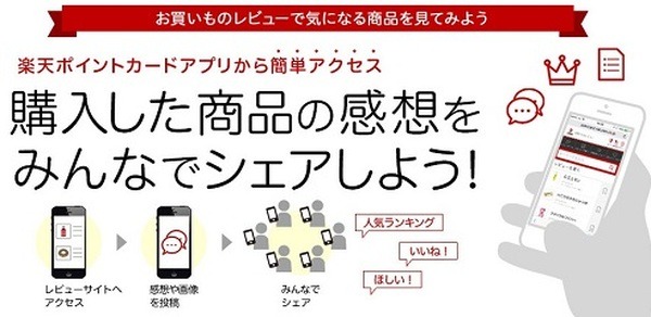 レビューを書くことで楽天スーパーポイントがもらえます