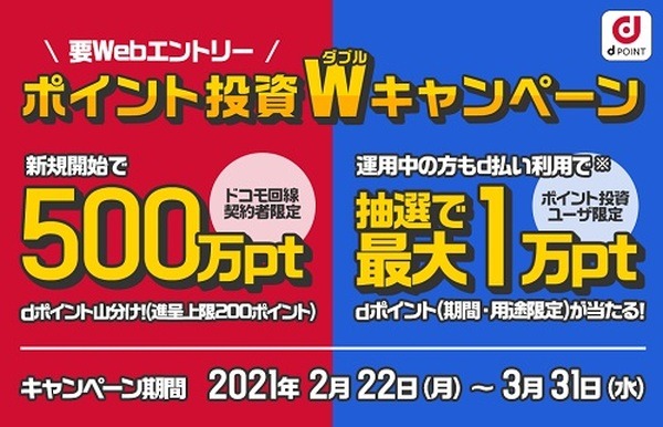 ドコモのポイント投資キャンペーン
