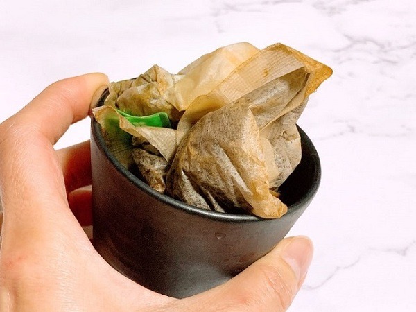 飲み終わったあとのティーバッグやお茶類のパック