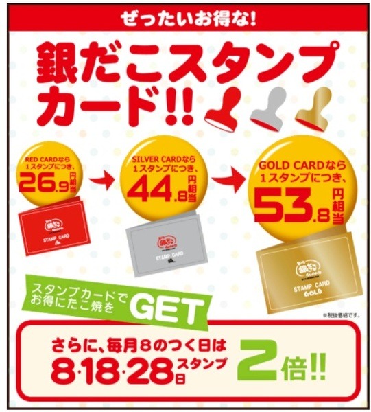 スタンプが多く貯まる日も