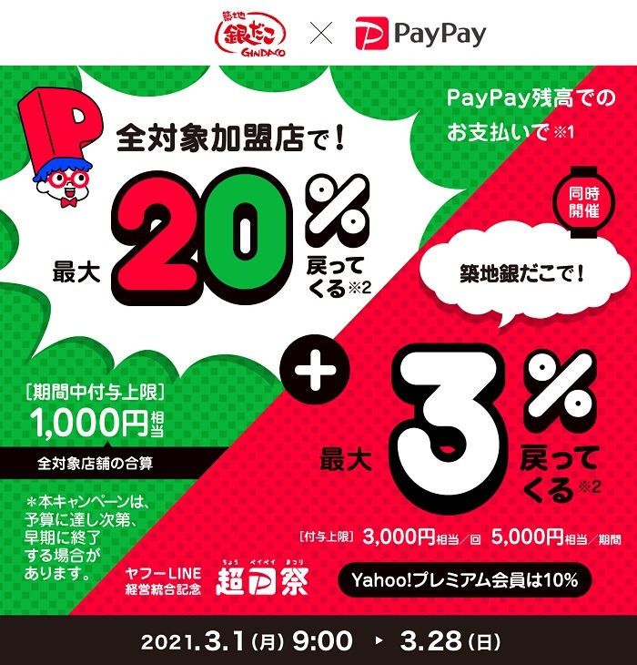 PayPayで最大70％も可能