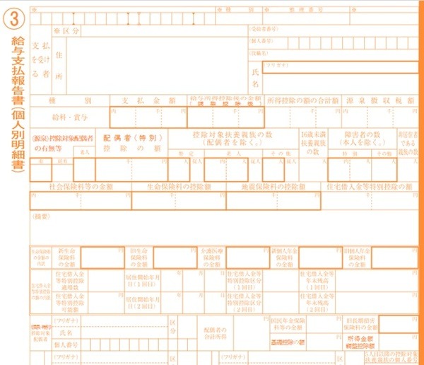 源泉徴収票とほぼ同じ給与支払報告書の様式：公的年金にも同様の書類あり