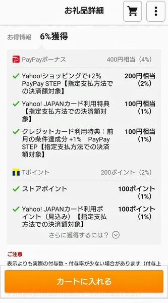 6％の還元予定