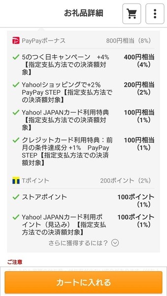 10％の還元率に